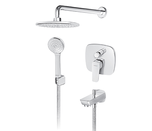 Bat. za kadu ugradna sa izlivom i rucnim tušem ROSAN - Stolz plafonski cetvrtasti (131707)