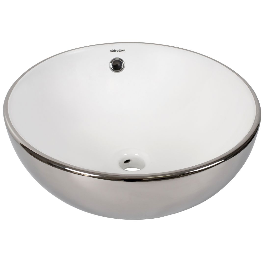 Umivaonik umetnicki 425*425*155 HIDROSAN [W1114 - Silver-White]