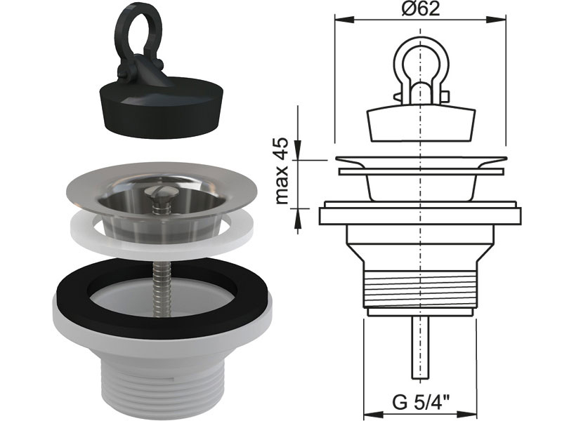 Pileta za lavabo 5/4