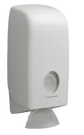 Dispenzer za slozivi toalet papir AQUARIUS 6946 - beli