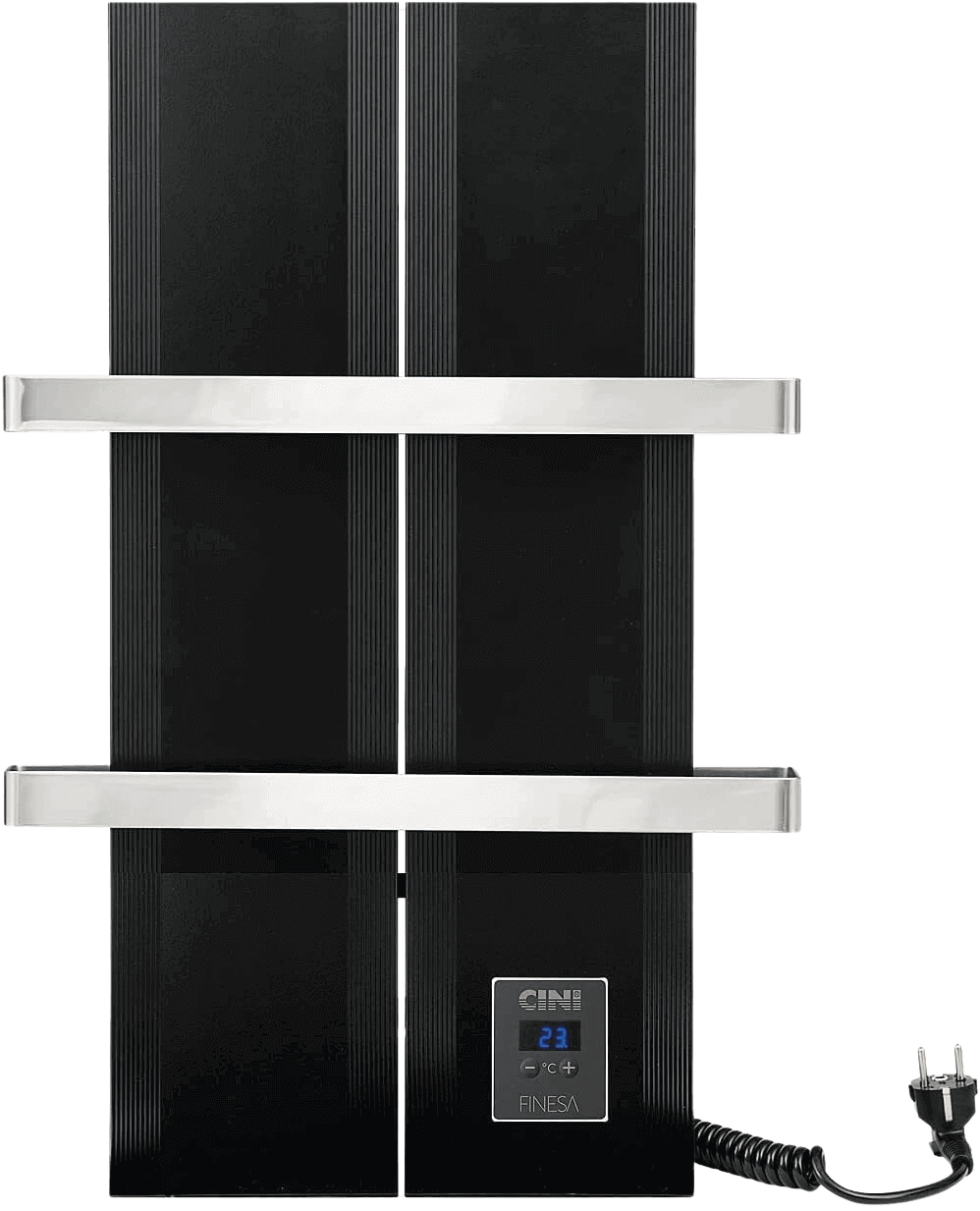 Radijator FINESA 408x1000 - crni DIGITAL-hrom precka