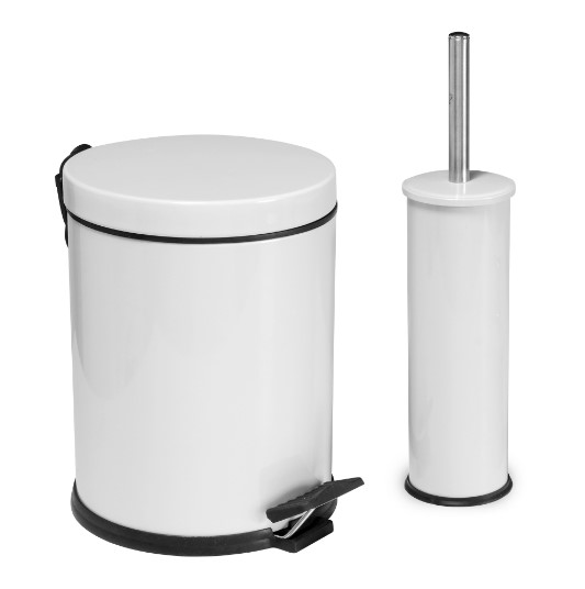 Kupatilski set kanta 5l + cetka 477B - bela