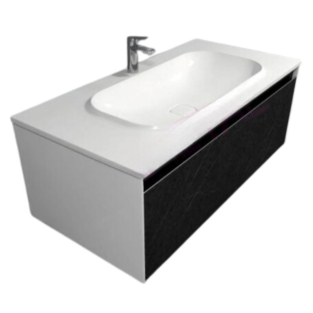 Ormaric konzolni KOLPA - PANDORA OUP 110 BLACK STONE 110x43,6cm [514220] - sa umivaonikom od LM