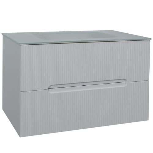 Ormaric konzolni IBANIO - SAVA white 80cm + lavabo