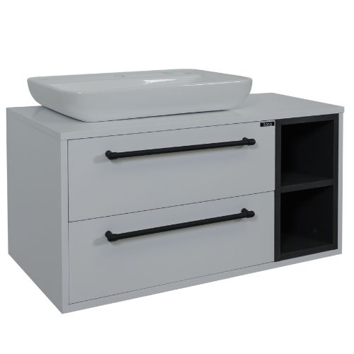 Ormaric konzolni IBANIO - VILLA white 90cm + lavabo [1072700]