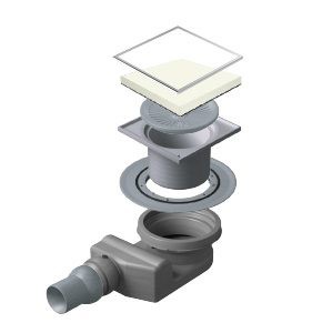 Pvc slivnik CONFLUO belo staklo VELIKI