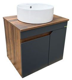 Ormaric konzolni HYDRA - ELORA 60cm antracit + lavabo [13-065]