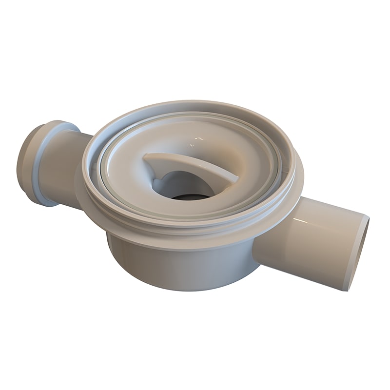 Pvc slivnik F50 horizontalni (ultra niski) - prolazni  ISAFLEX 7153